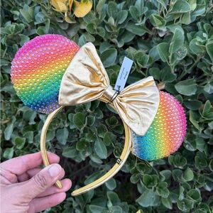 Disney Baublebar Minnie Mouse Rainbow Ears Headband New